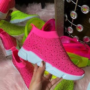Pink Sock Sneaks (studded)